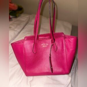 Hot pink Gucci leather bag—Authentic